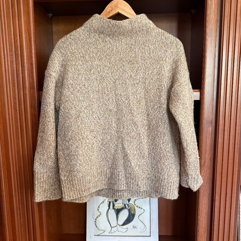 Vince Multi Tweed Funnel Neck Sweater